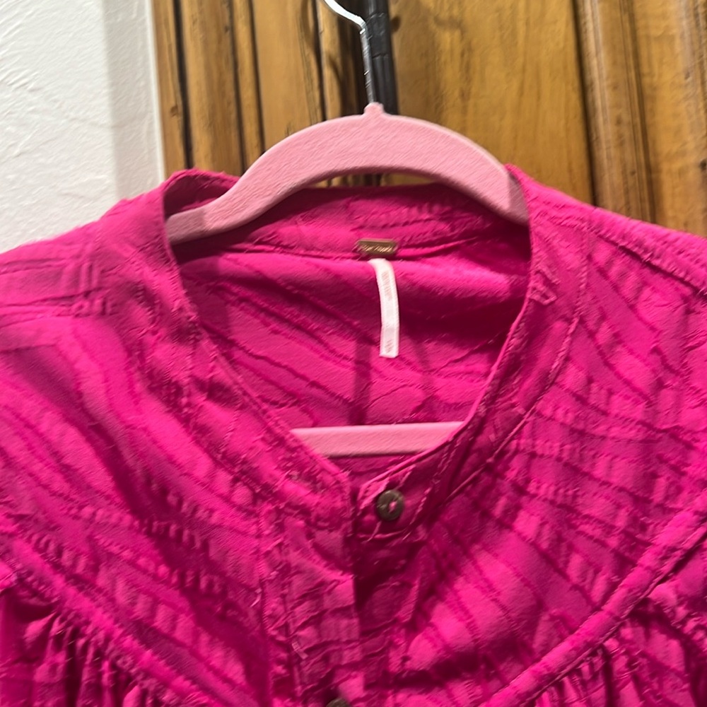 Free People Vibrant pink tunic